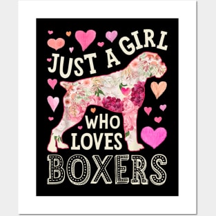 Just A Girl Who Loves Boxers Posters and Art